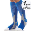Close-up view of blue color Best Graduated Compression Socks 