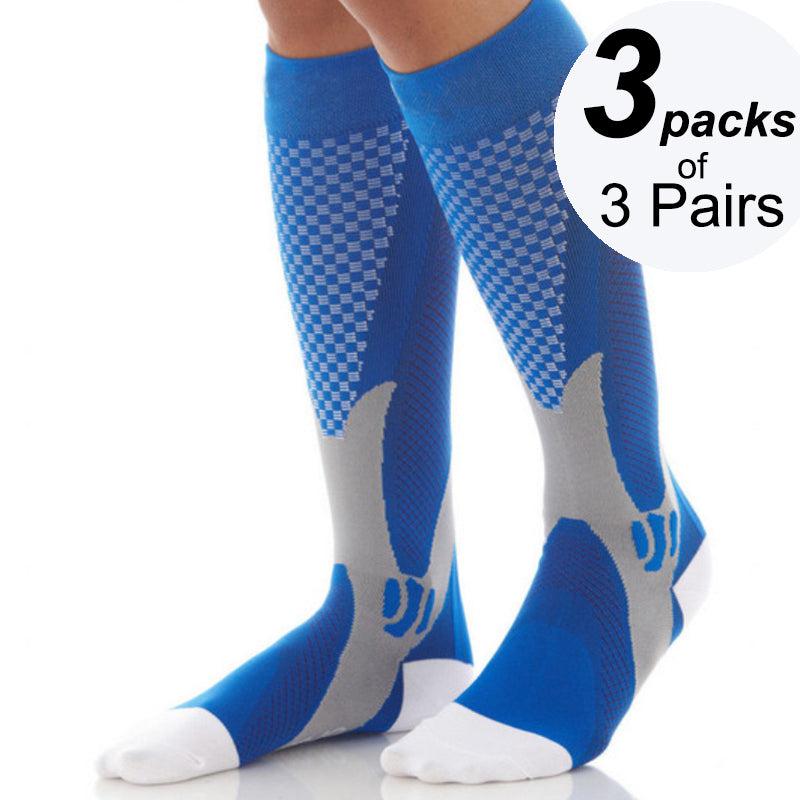 Blue Running Compression Socks